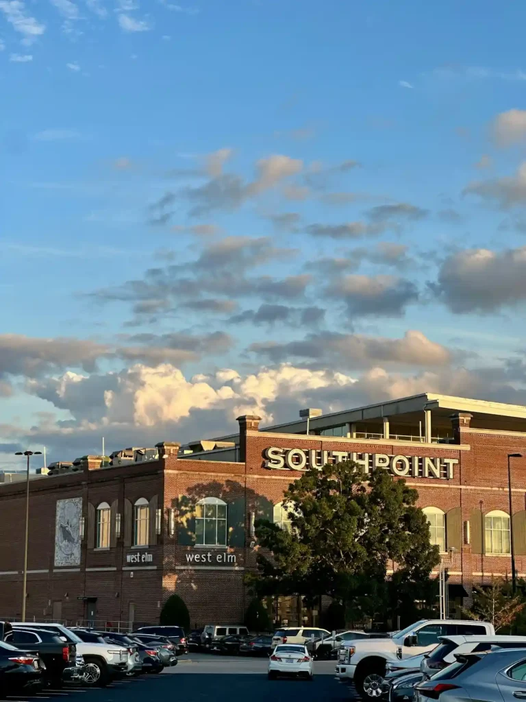 A commercial building with a freshly cleaned parking lot