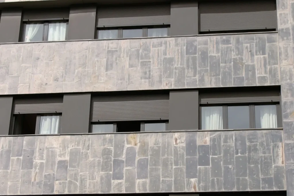 Contemporary apartment building facade