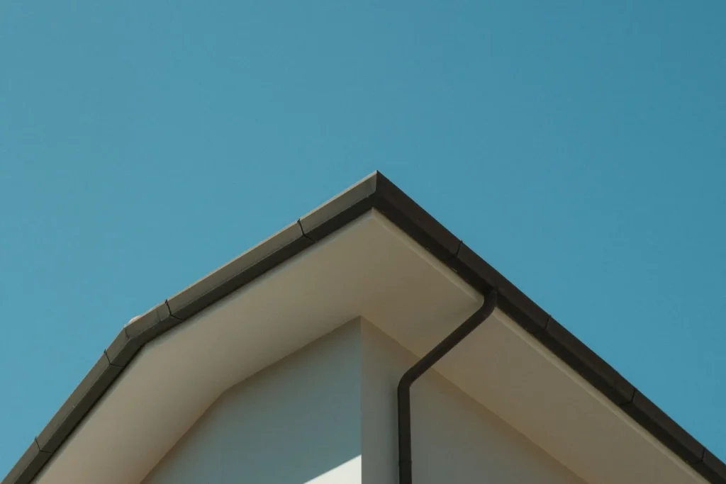 Contemporary house with a sloped roof