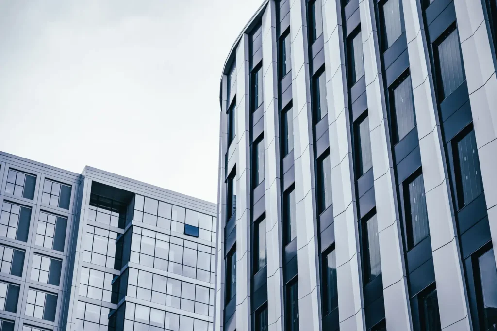 Contemporary residential building exterior