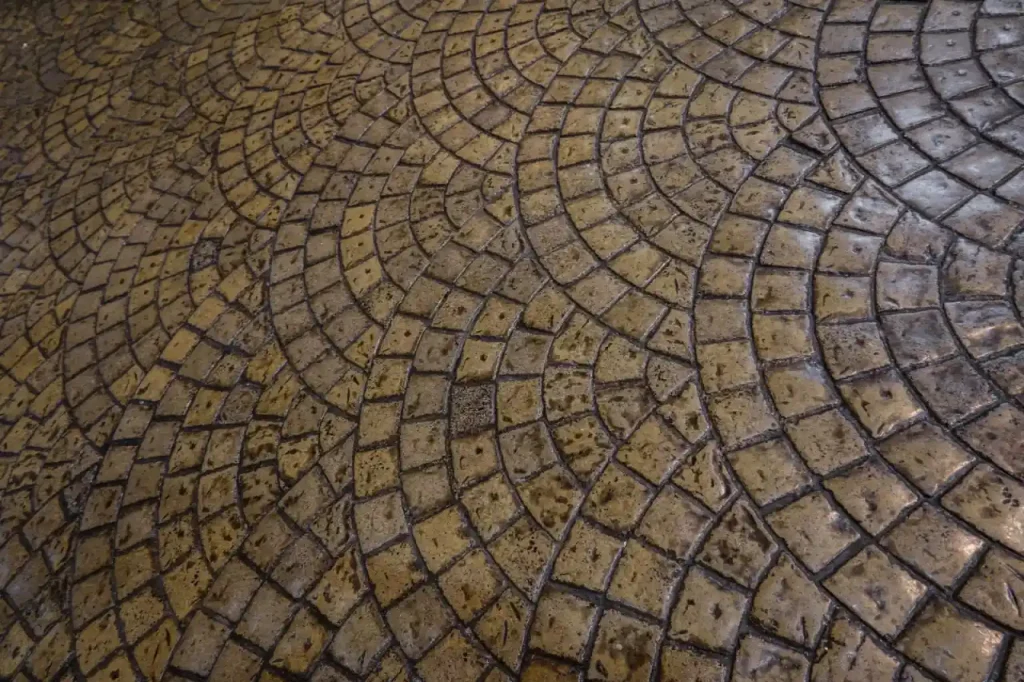 Detailed cobblestone floor
