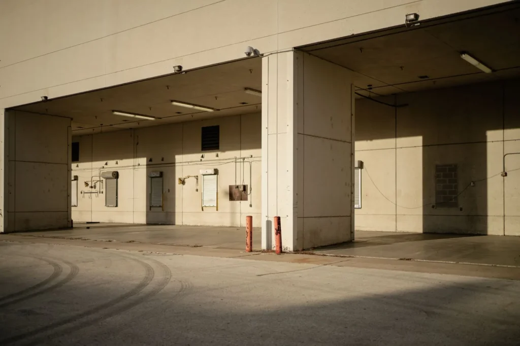 Empty industrial loading dock