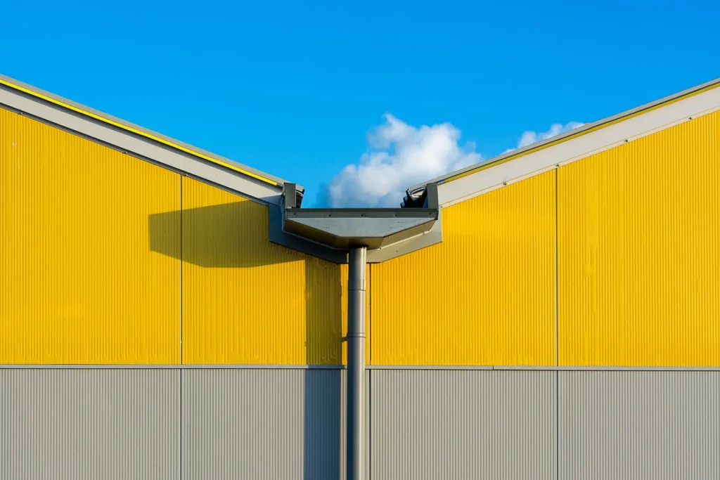 Industrial building exterior wall