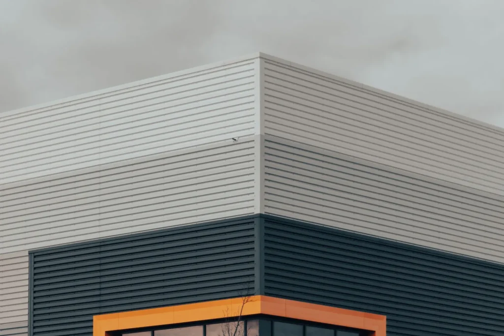 Modern industrial building exterior