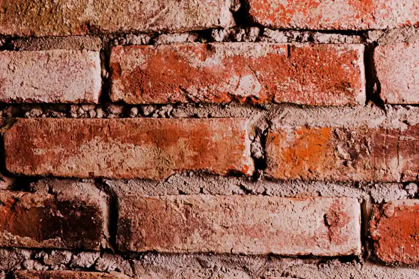 Rustic red brick wall