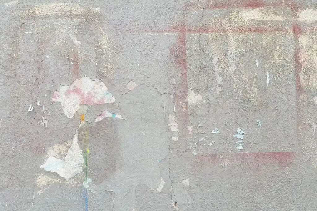Textured grey wall showing decay