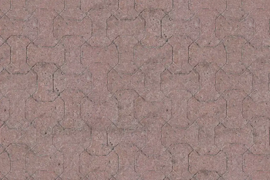 Textured red brick paving stones