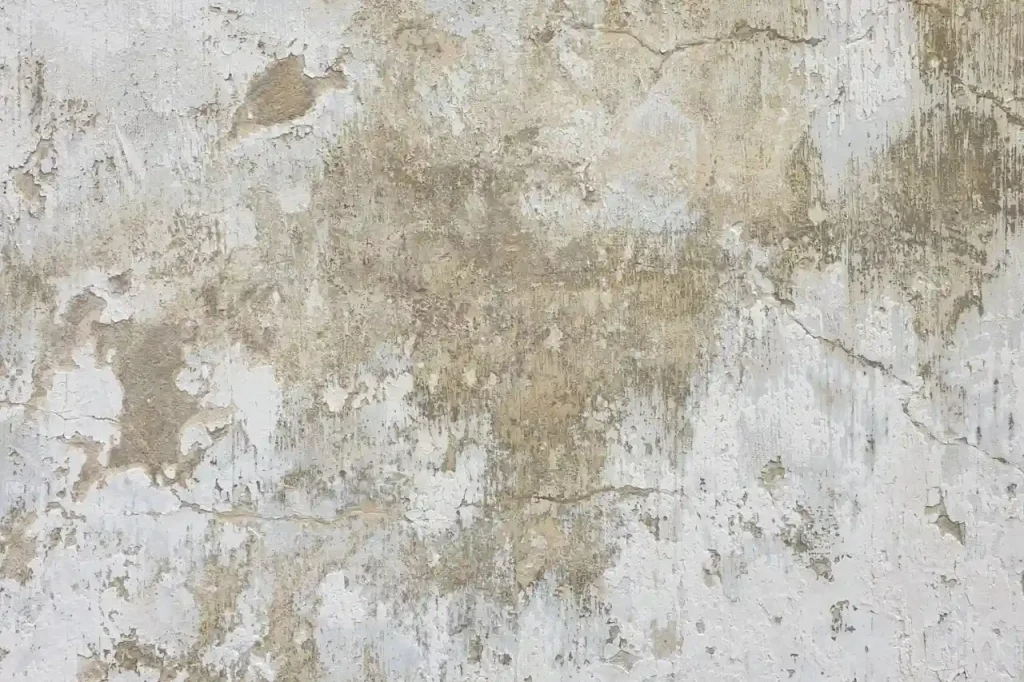 Textured wall with cracks and peeling paint